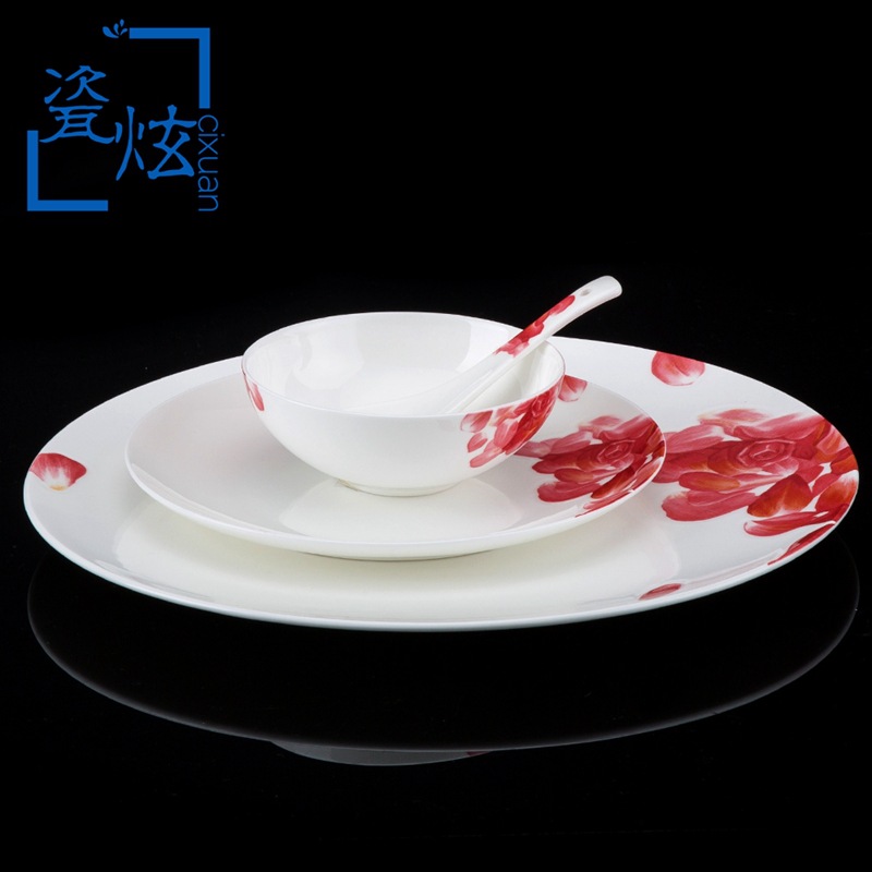 【 Beauty 】 High-end bone China tableware set