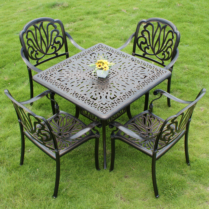Outdoor leisure cast aluminum furniture balcony tables and chairs
