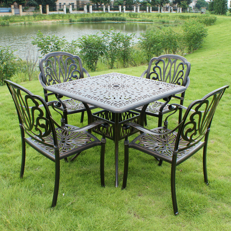 Outdoor leisure cast aluminum furniture balcony tables and chairs