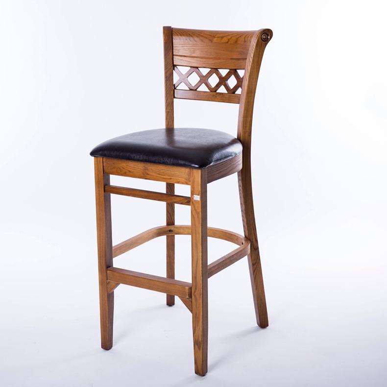 High-end retro solid wood chair