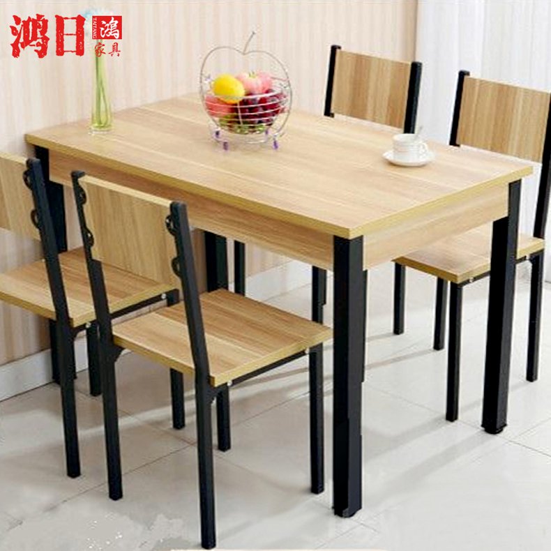 Square dining tables are used in home dining rooms
