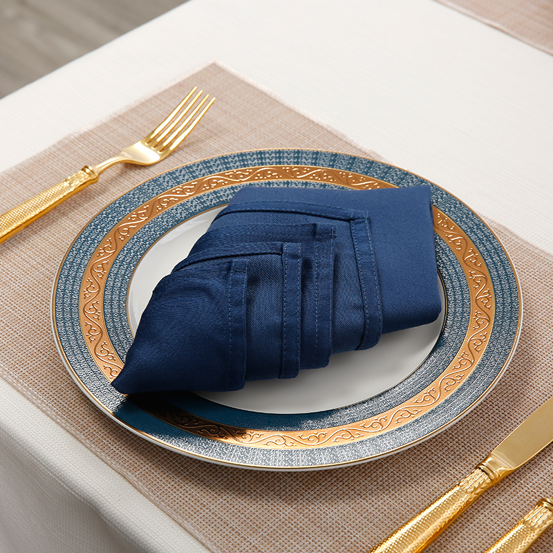 Elegant blue mat napkin
