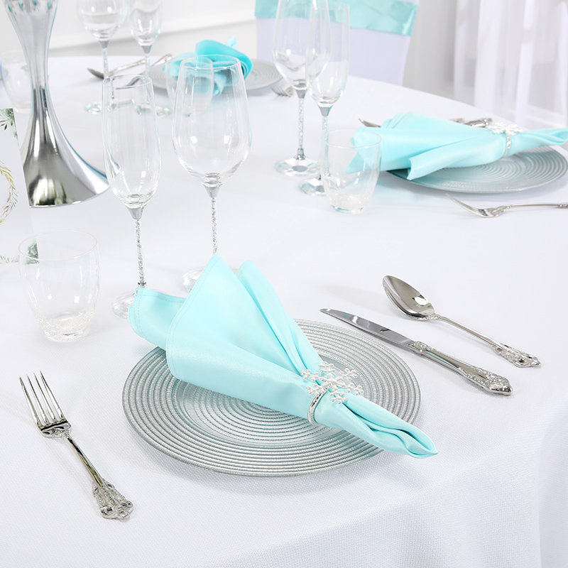 Blue and white double tablecloth